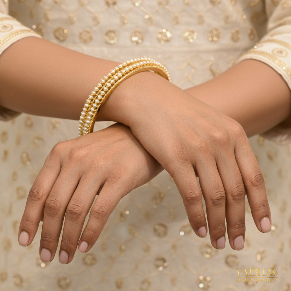 Pearl Bangles - Hands Only Shot