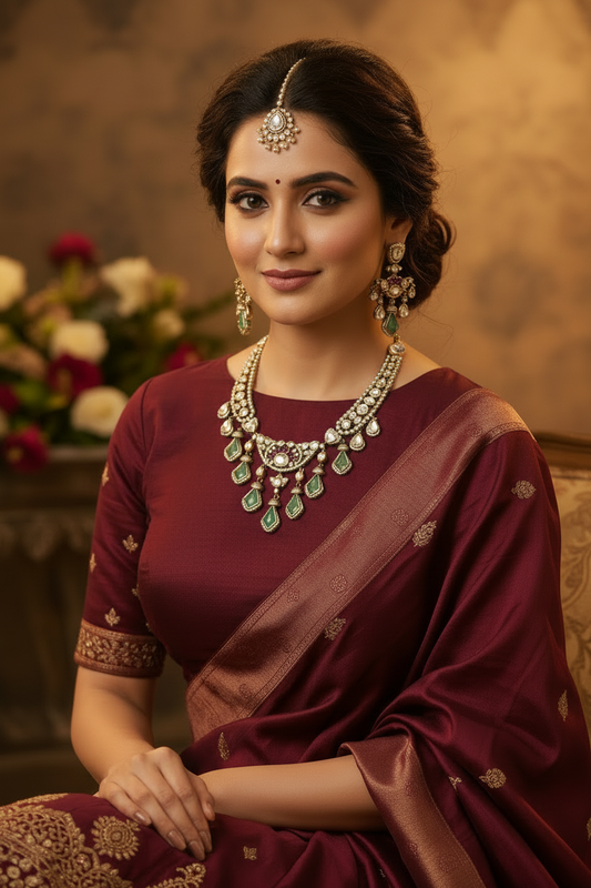 Traditional Festive Look - Modest Neckline